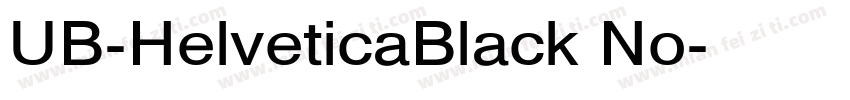 UB-HelveticaBlack No字体转换